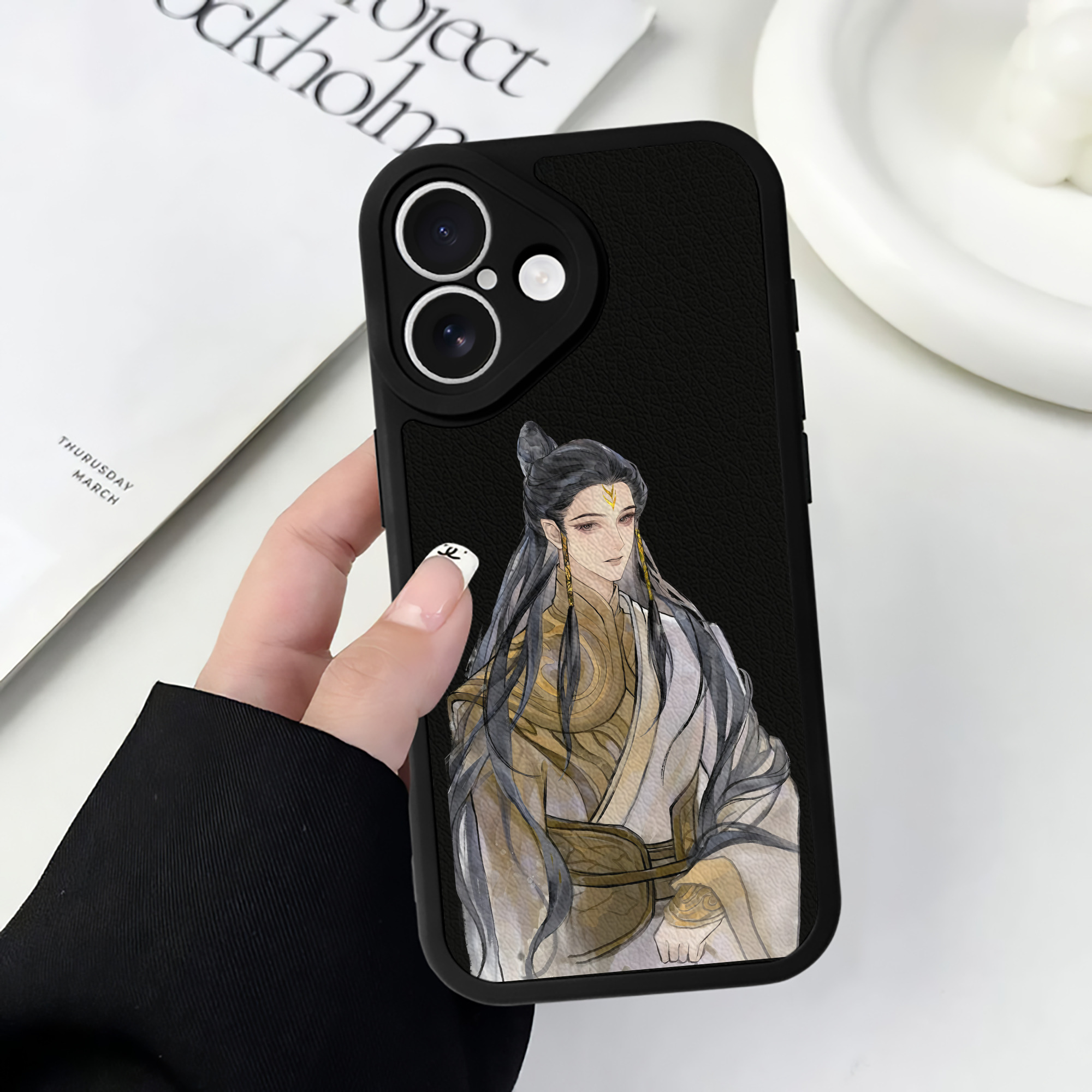 （画像用） Ne Zha 2 ナタ 魔童の大暴れ 【iPhone 16シリーズ対応】シリコンスマホケース（レザー調） 材質：シリコン